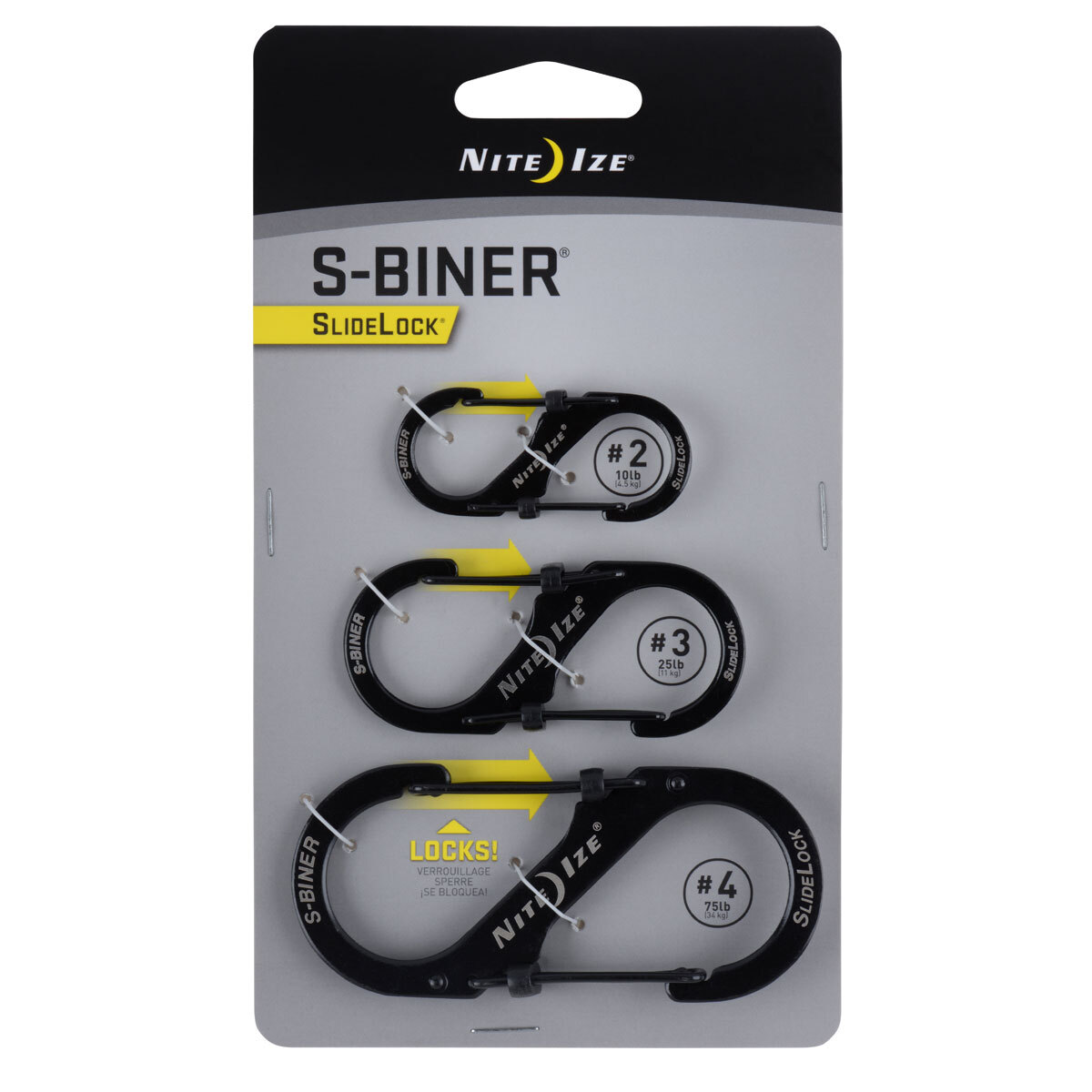 SlideLock® 360° Magnetic Locking Dual Carabiner - Olive