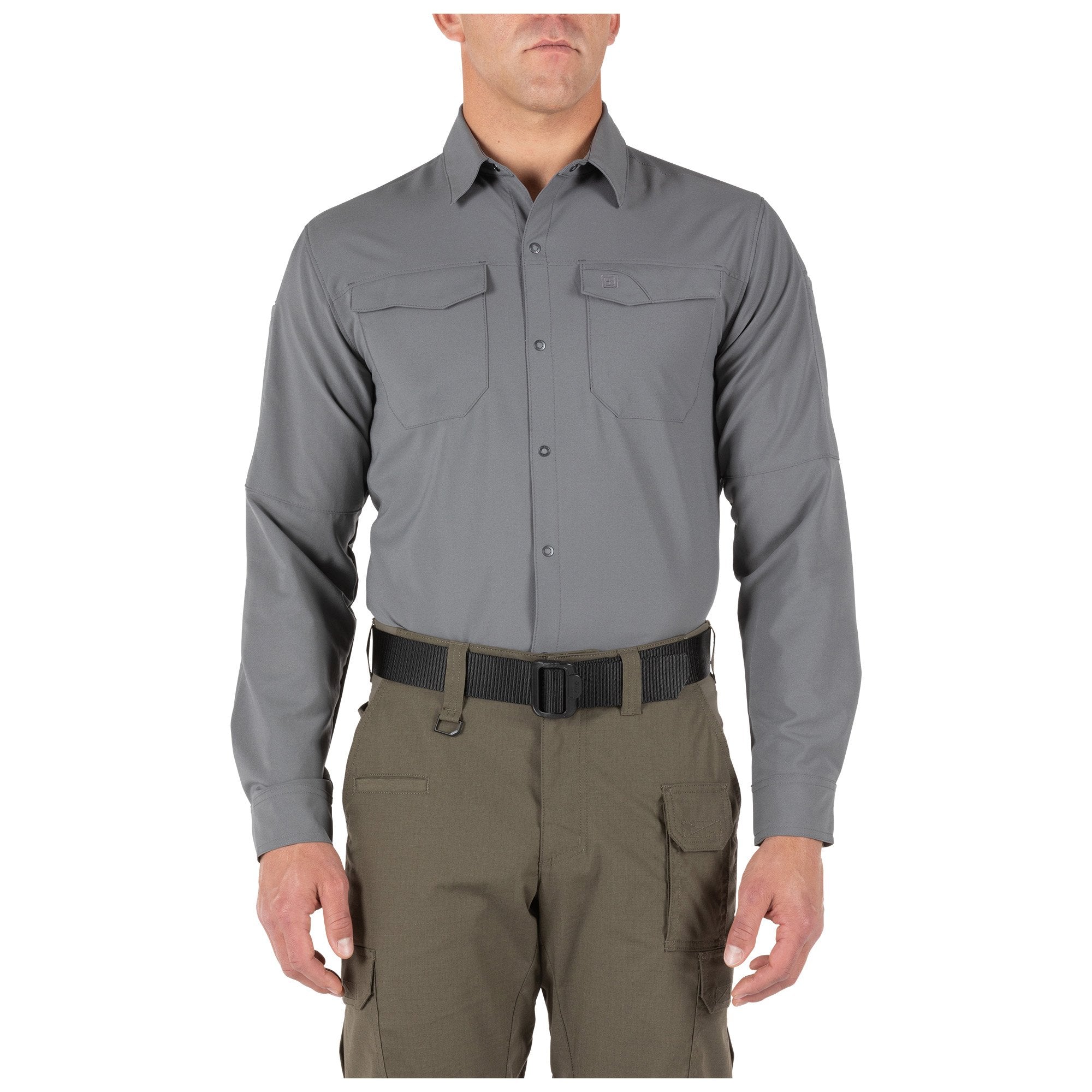 5.11 Freedom Flex Woven Long Sleeve Shirt Storm Long Sleeve Shirts 5.11 Tactical Small Tactical Gear Supplier Tactical Distributors Australia