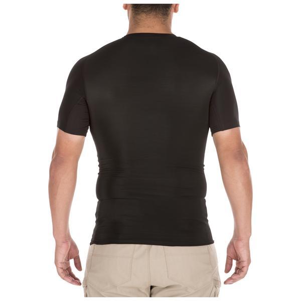 5.11 Tactical Antimicrobial Tight Crew Short Sleeve Shirt Black Outdoor Tactical Australia