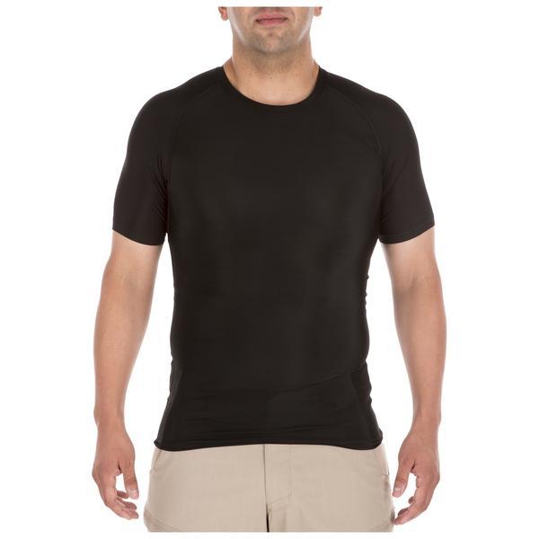 5.11 Tactical Antimicrobial Tight Crew Short Sleeve Shirt Black Outdoor Tactical Australia