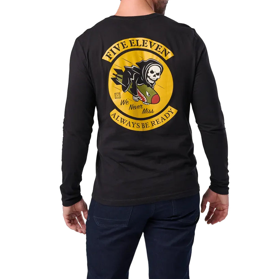 5.11 Tactical Battle Tested Long Sleeve Tee Black Outdoor Tactical Australia