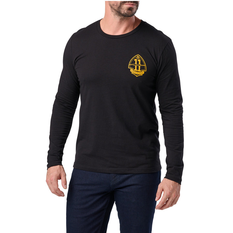 5.11 Tactical Battle Tested Long Sleeve Tee Black Outdoor Tactical Australia