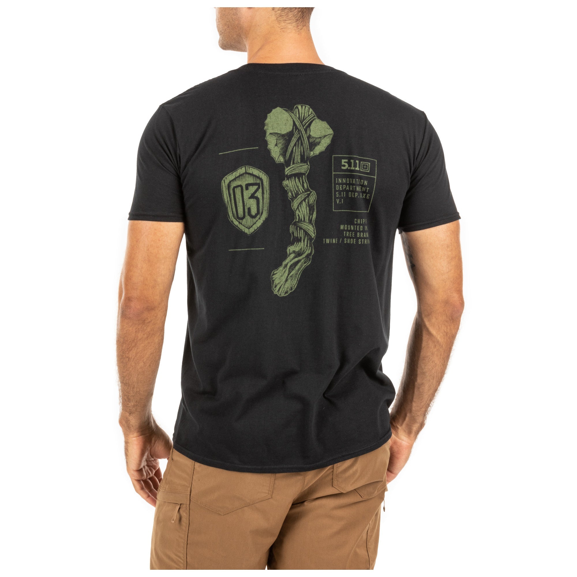 5.11 Tactical Chip Axe Tee Black Small Outdoor Tactical Australia
