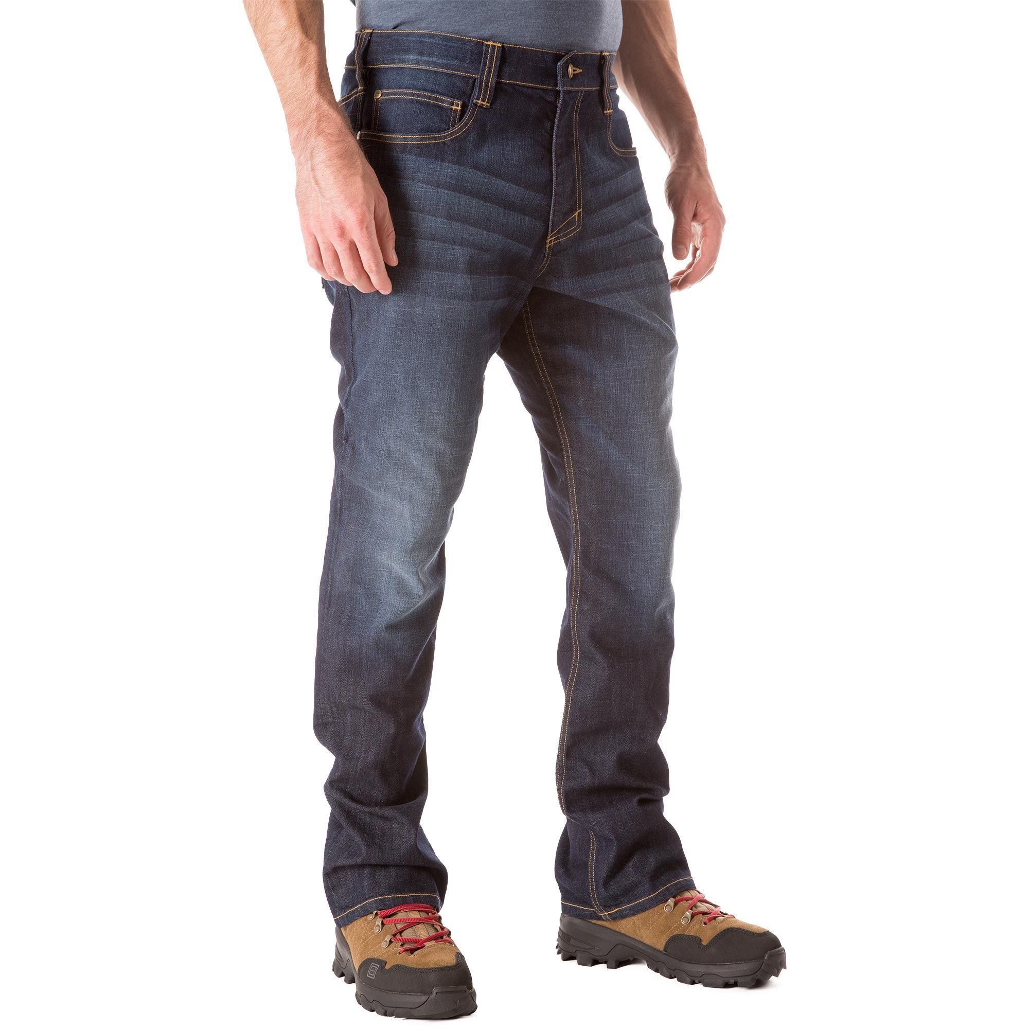5.11 Tactical Defender Flex Straight Jeans Dark Wash Indigo Outdoor Tactical Australia