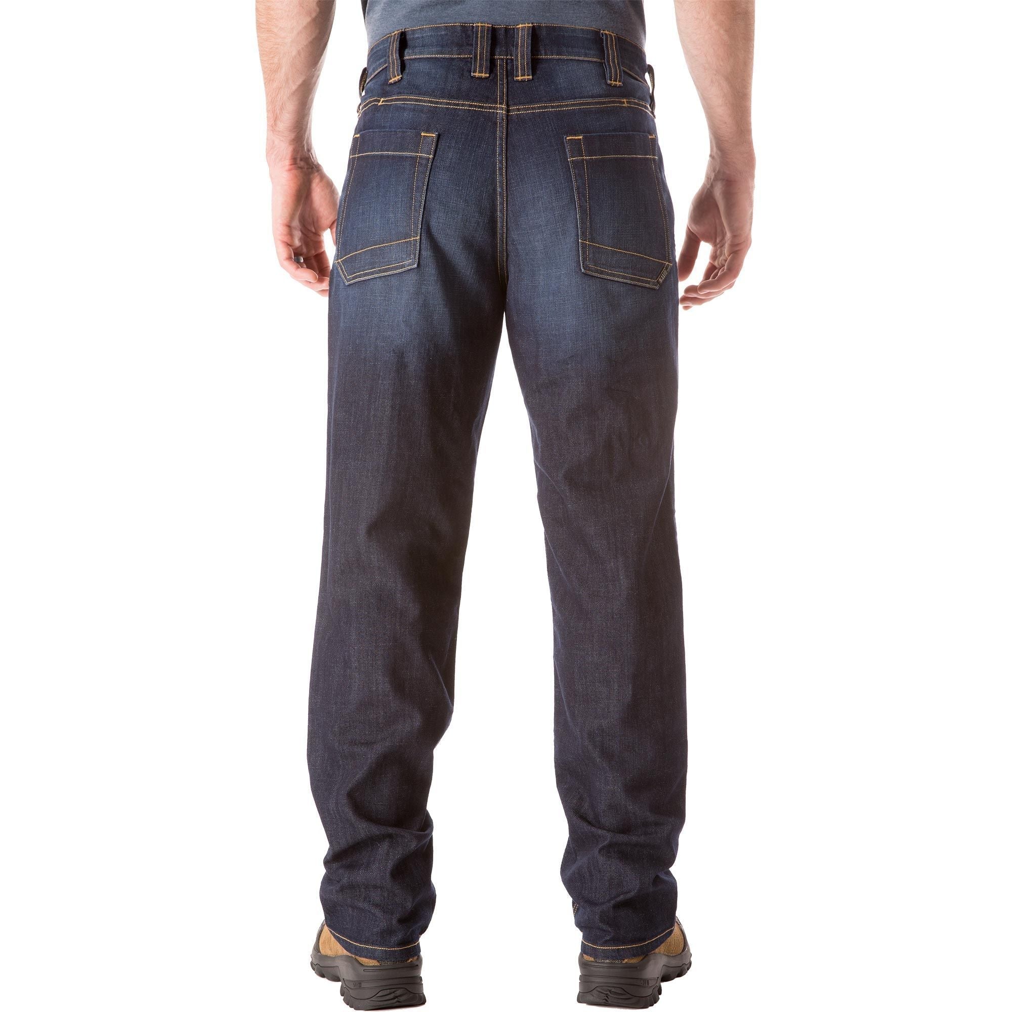5.11 Tactical Defender Flex Straight Jeans Dark Wash Indigo Outdoor Tactical Australia