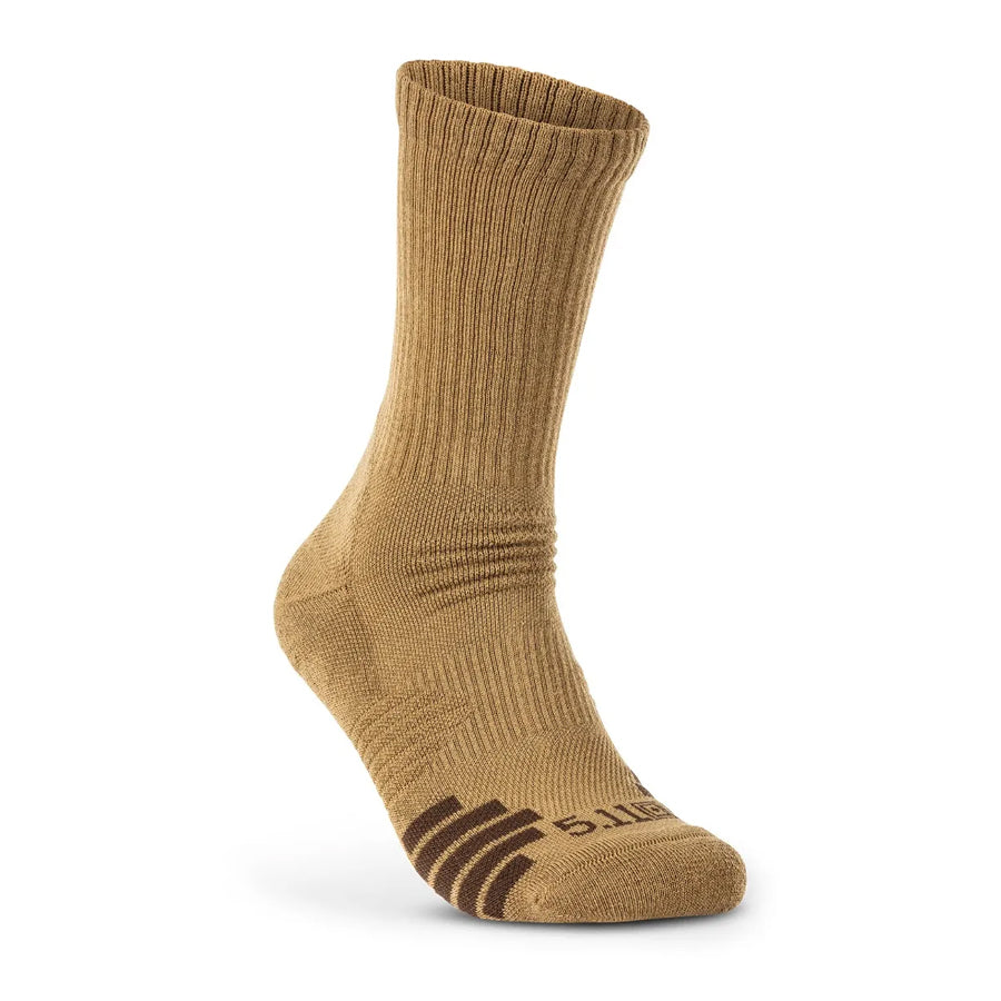 5.11 Tactical Duty Ready Plus Crew Socks Pack of 3 US Dark Coyote Small Outdoor Tactical Australia