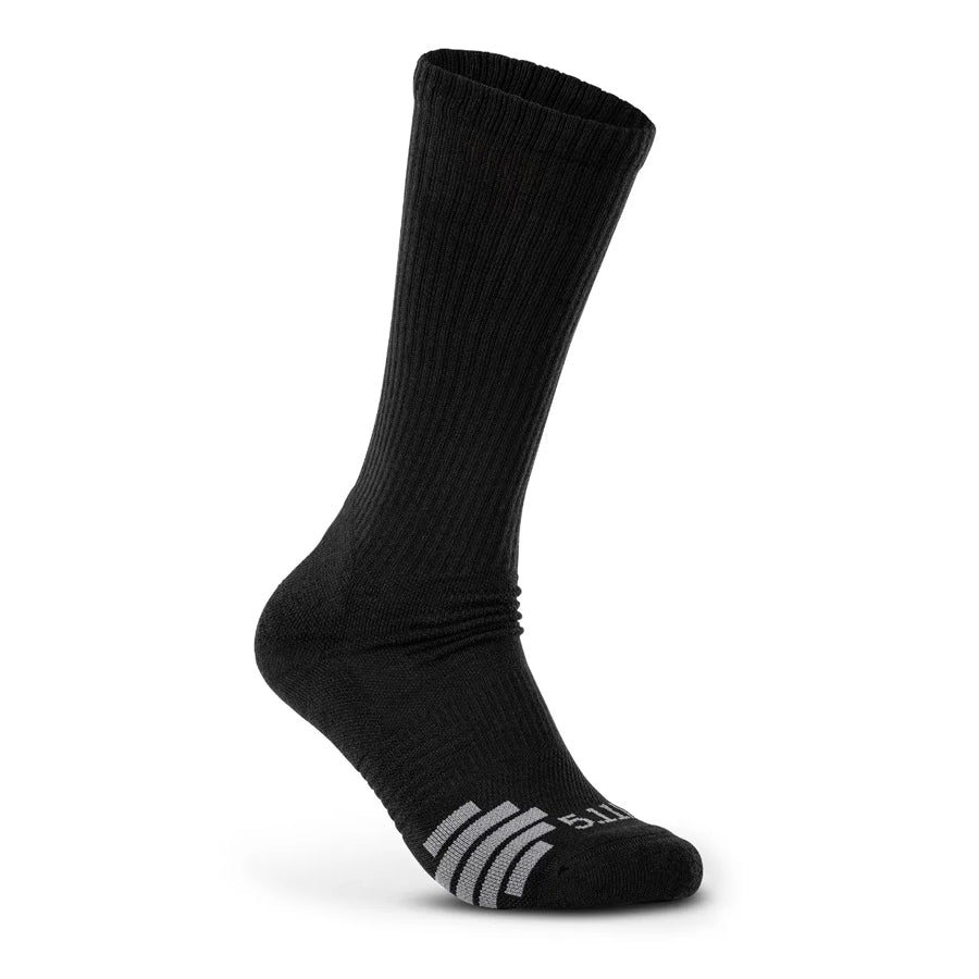 5.11 Tactical Duty Ready Plus OTC Socks Pack of 3 Black Small Outdoor Tactical Australia