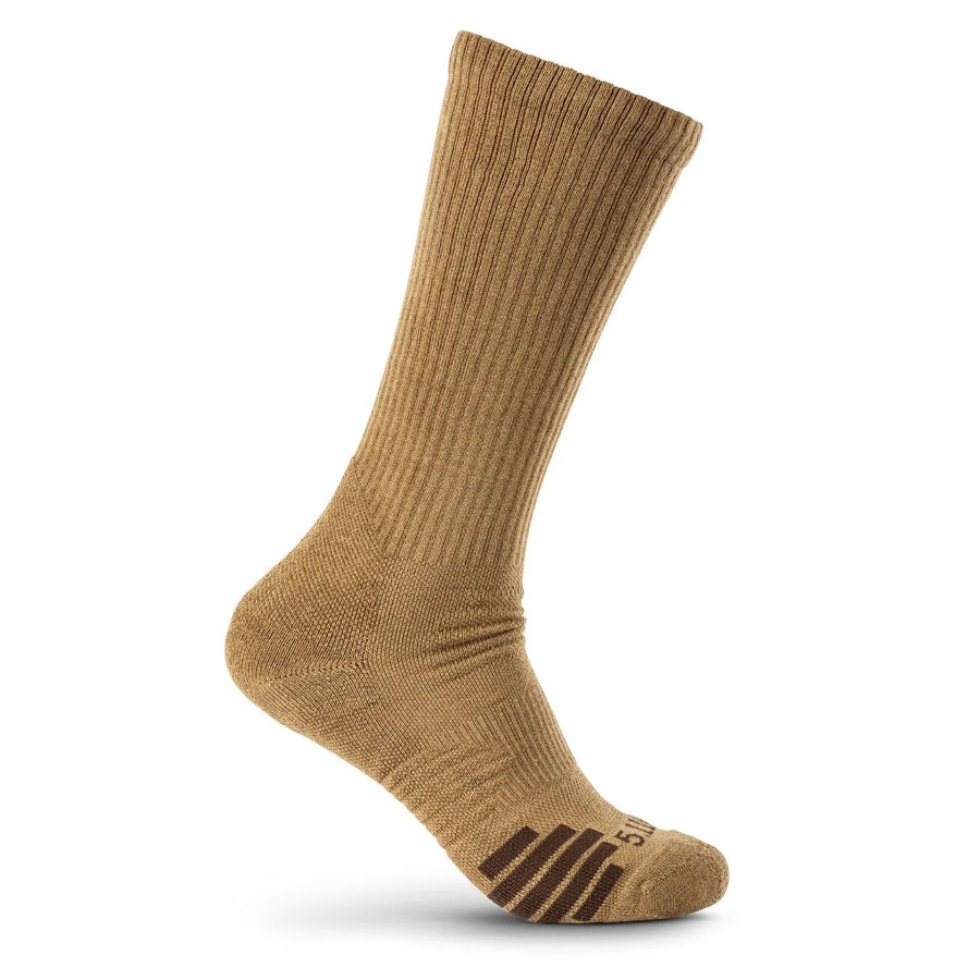 5.11 Tactical Duty Ready Plus OTC Socks Pack of 3 US Dark Coyote Small Outdoor Tactical Australia