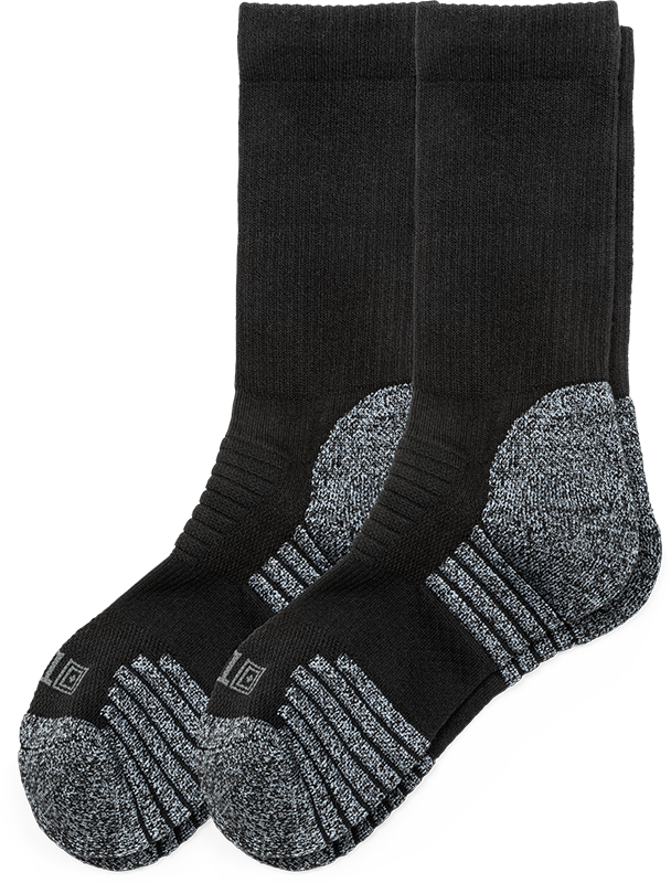 5.11 Tactical Duty Ready Ultra Crew Socks Pack of 2 Black Small Outdoor Tactical Australia
