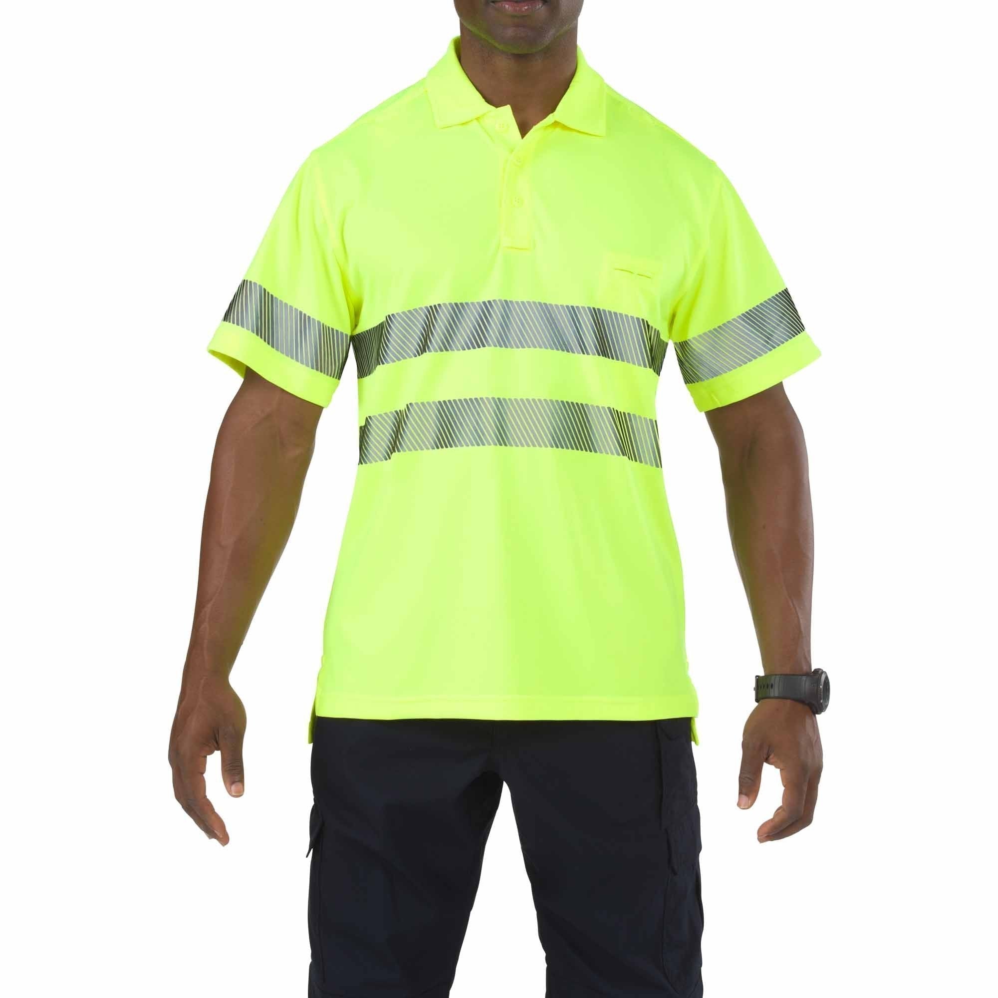 5.11 Tactical High-Visibility Yellow Short Sleeve Polo Outdoor Tactical Australia