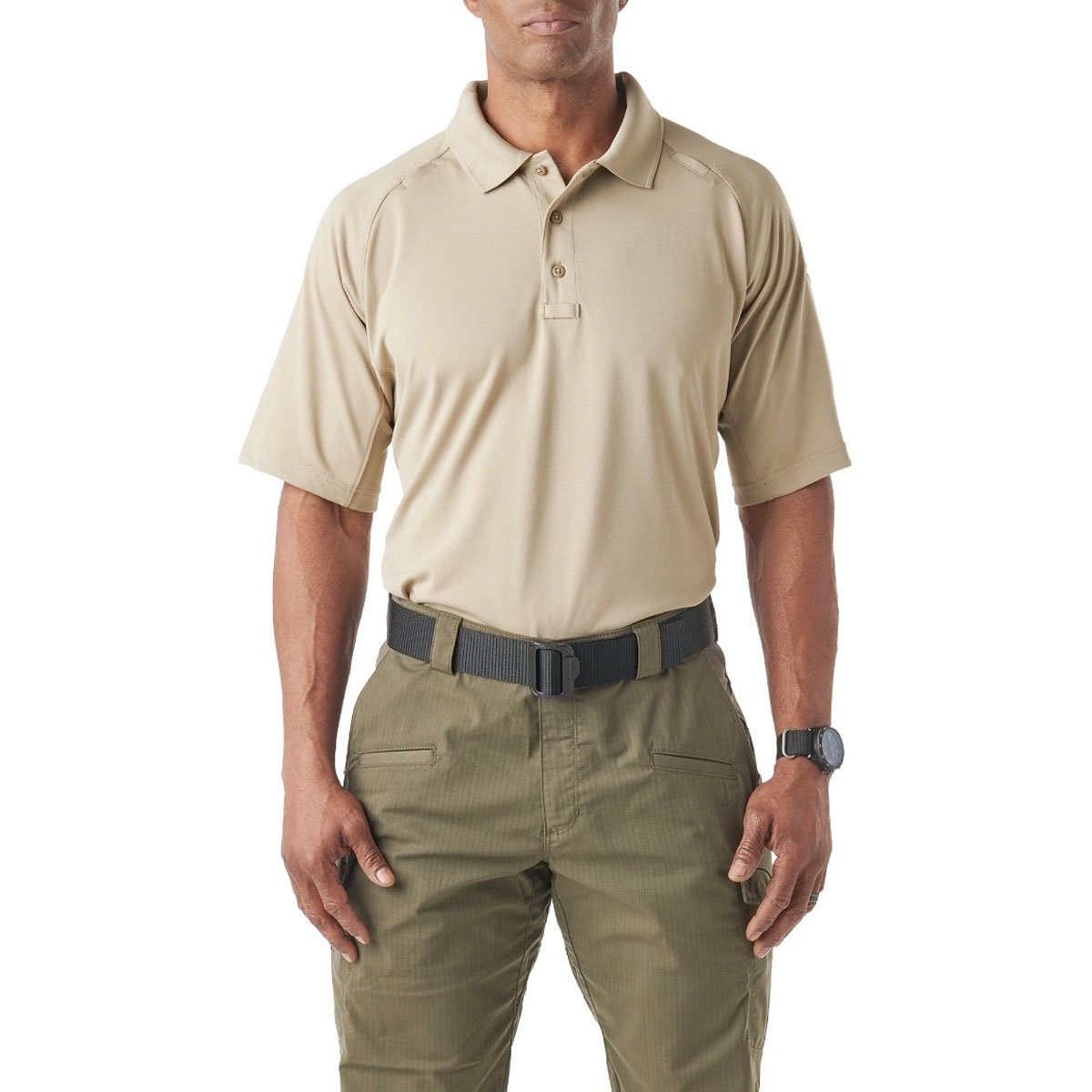 5.11 Tactical Performance Short Sleeve Polo Silver Tan Outdoor Tactical Australia