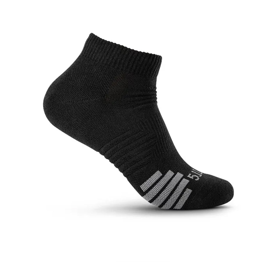 5.11 Tactical PT-R Plus Ankle Socks (3-Pack) Black Small Outdoor Tactical Australia