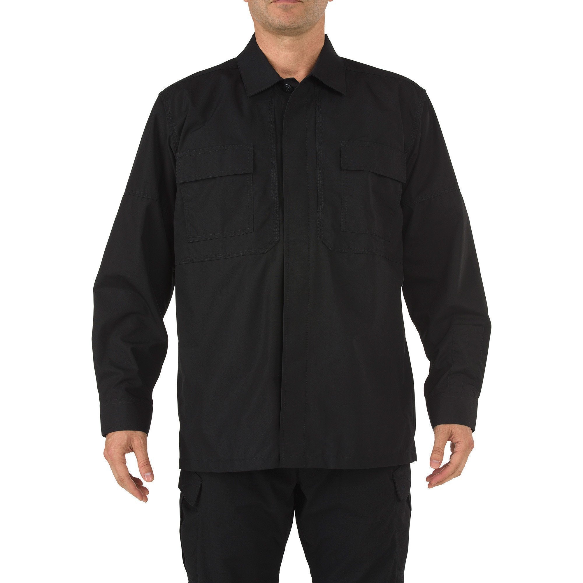 5.11 Tactical RipStop TDU Long Sleeve Shirt Long Sleeve Shirts 5.11 Tactical Black Extra Small Tactical Gear Supplier Tactical Distributors Australia