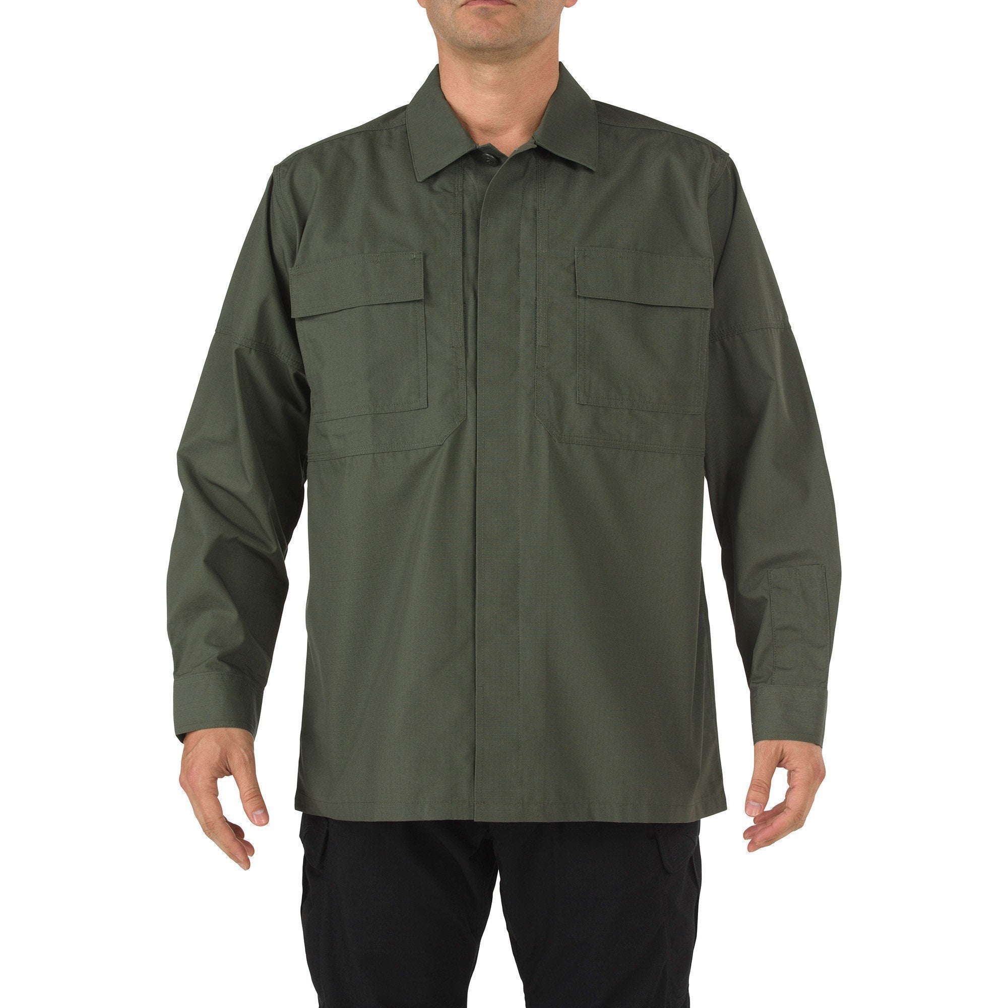 5.11 Tactical RipStop TDU Long Sleeve Shirt Long Sleeve Shirts 5.11 Tactical TDU Green Extra Small Tactical Gear Supplier Tactical Distributors Australia