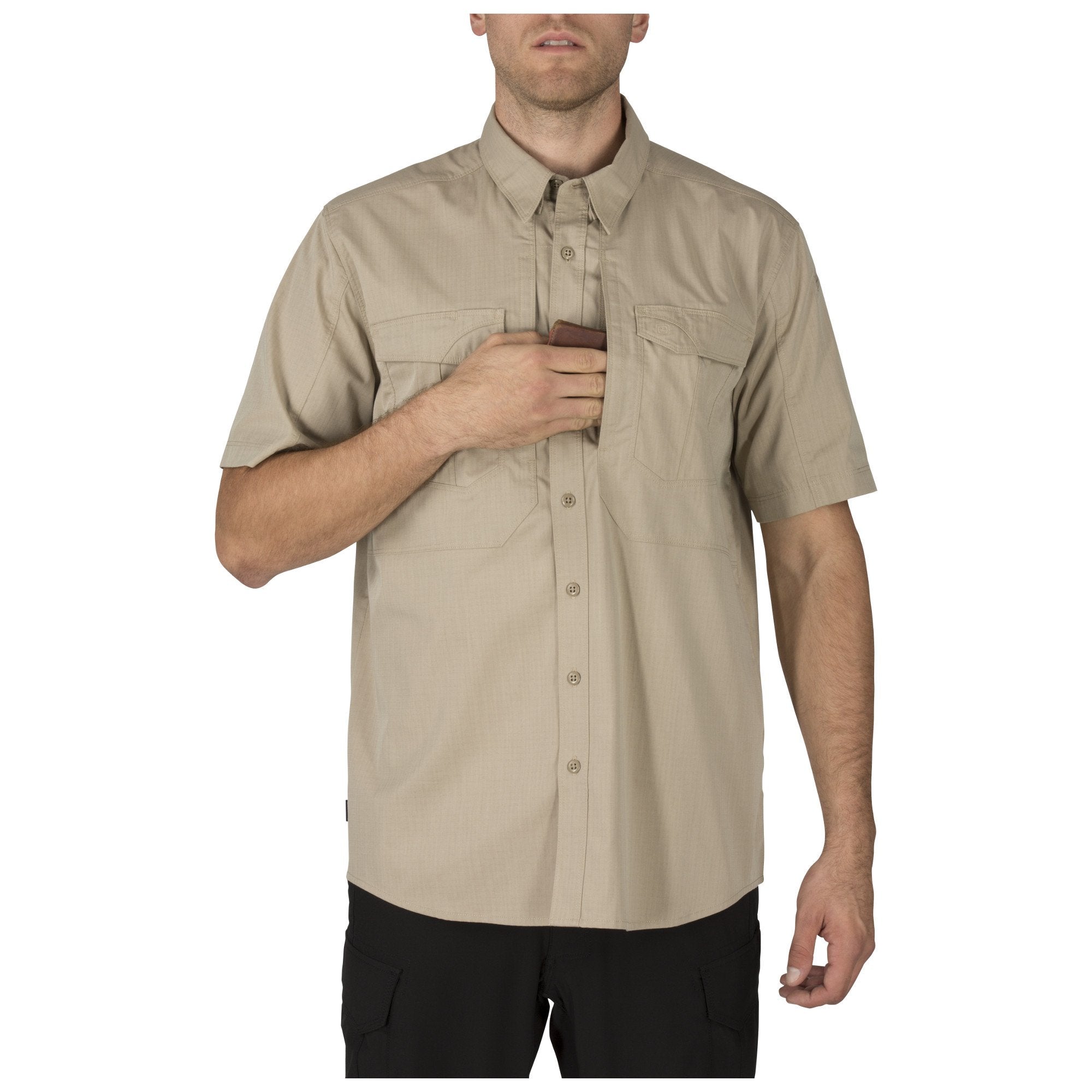 5.11 Tactical Stryke Short Sleeve Shirts Khaki Outdoor Tactical Australia