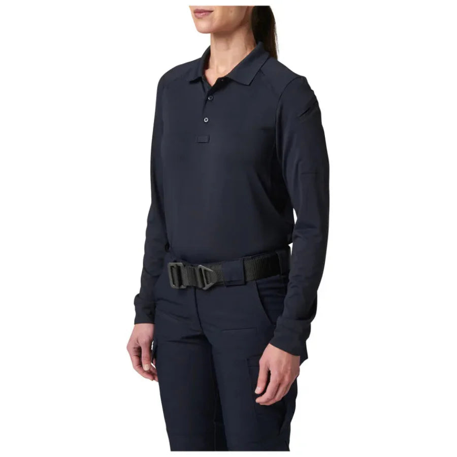 5.11 Tactical Women's Helios Long Sleeve Polo - Dark Navy