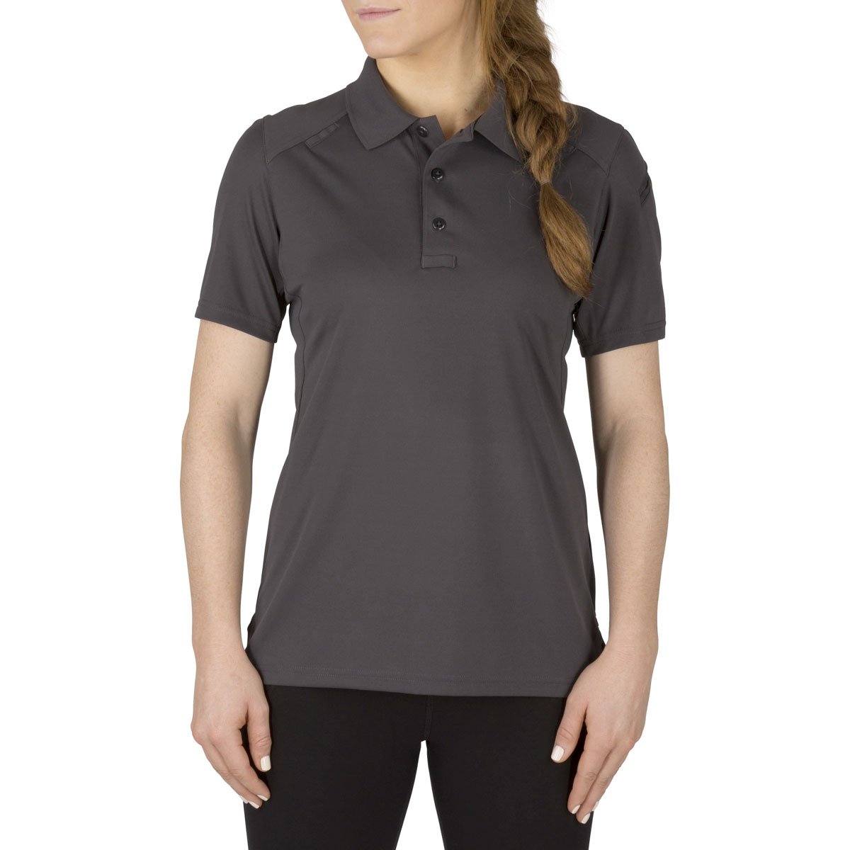 5.11 Tactical Womens Helios Short Sleeve Polo Charcoal Small Outdoor Tactical Australia