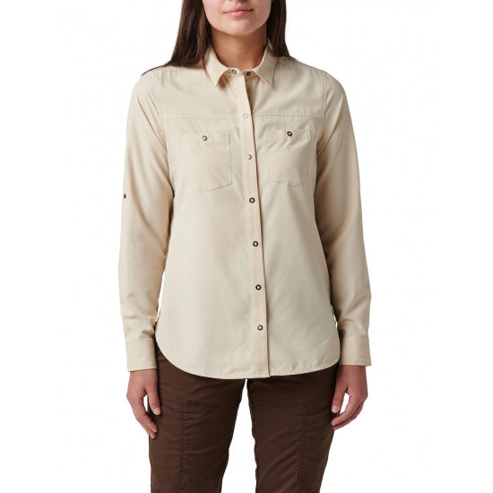 5.11 Tactical Women's Marksman Long Sleeve Shirt Small Vanilla Outdoor Tactical Australia