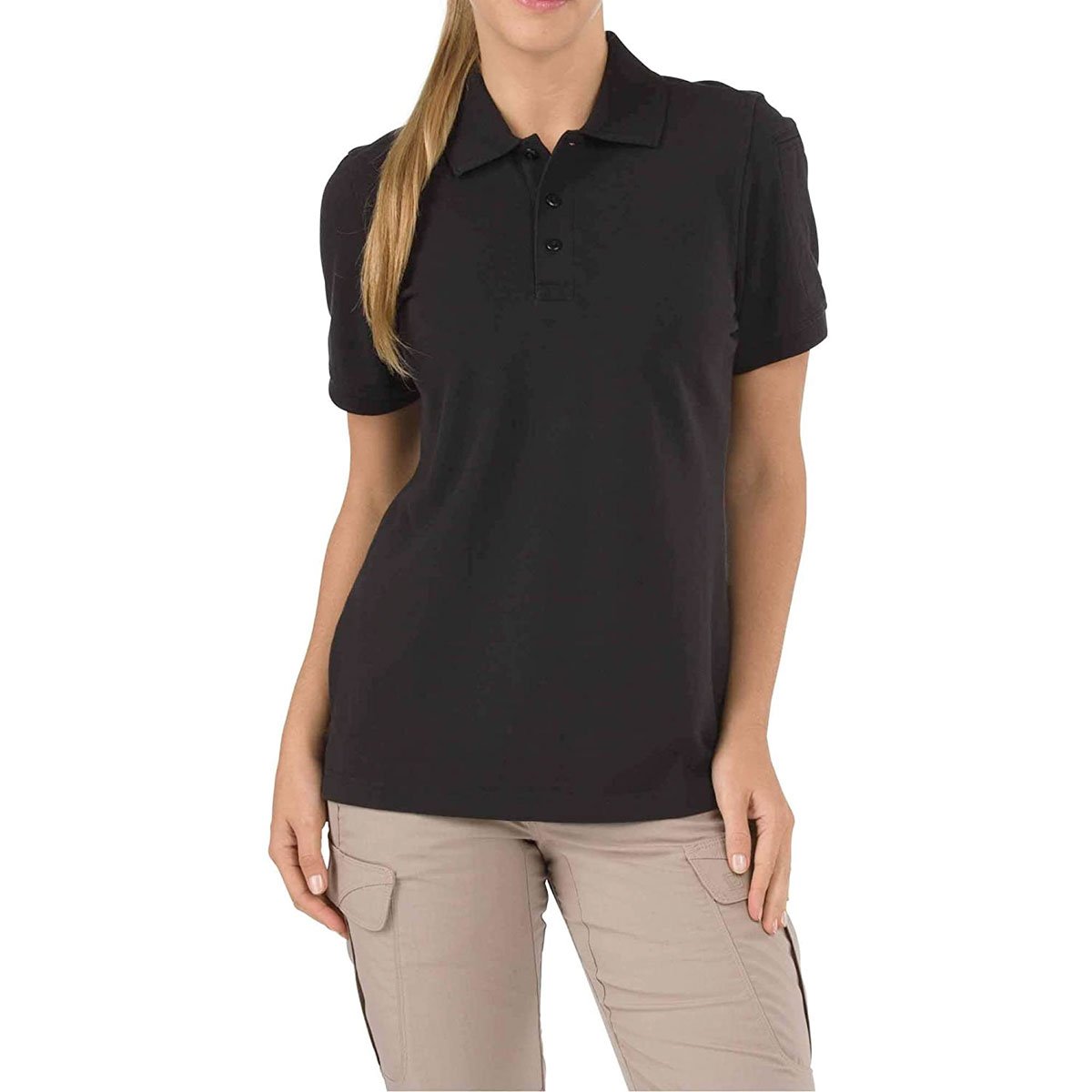 5.11 Tactical Womens Performance Short Sleeve Polo Black Small Outdoor Tactical Australia