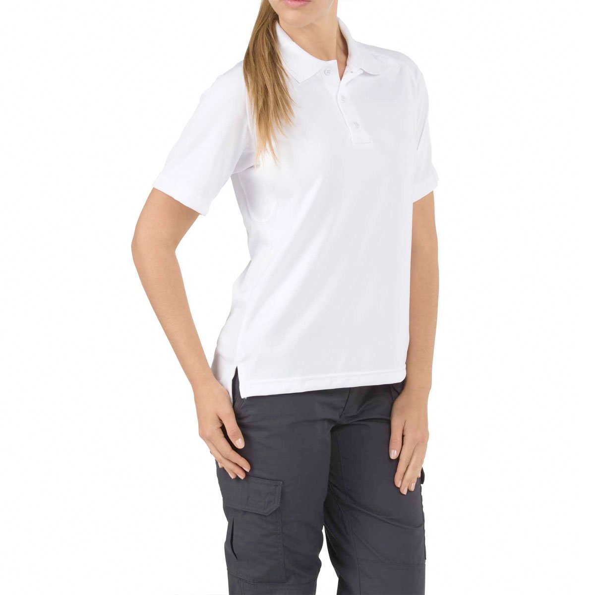 5.11 Tactical Womens Performance Short Sleeve Polo White Small Outdoor Tactical Australia