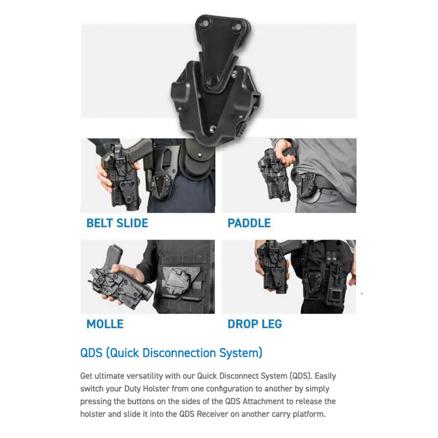 Alien Gear Rapid Force Duty Holster for Glock 17 - Matte Finish Level 3 Retention Light Bearing Outdoor Tactical Australia