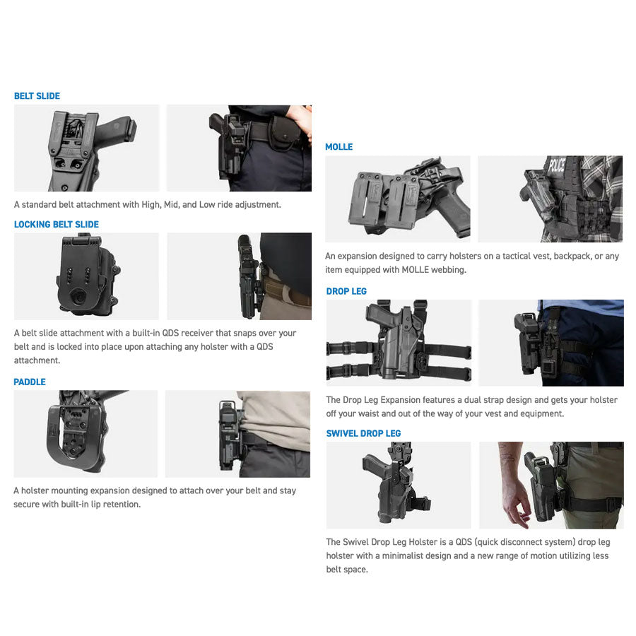 Alien Gear Rapid Force Duty Holster for Glock 17 - Matte Finish Level 3 Retention Light Bearing Outdoor Tactical Australia