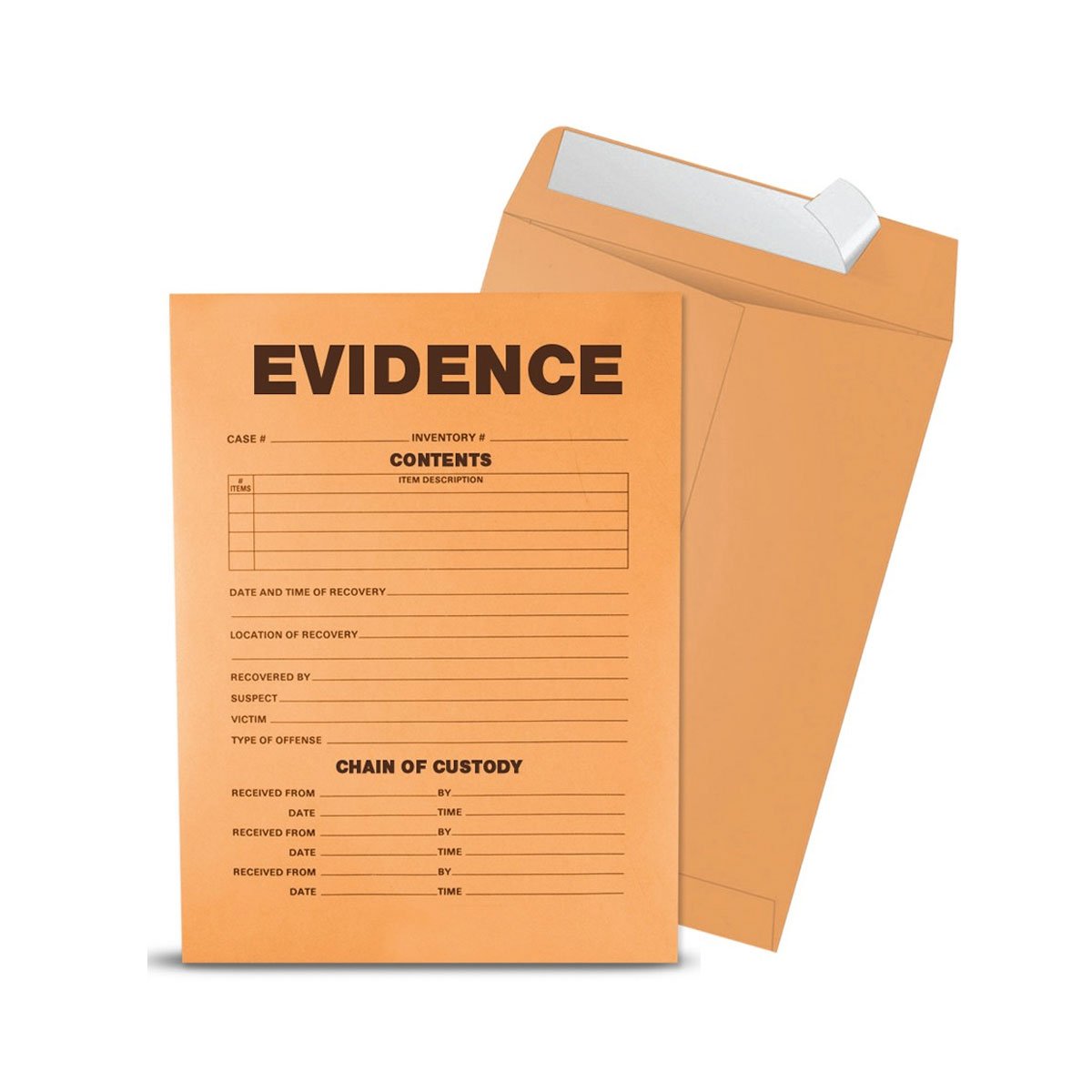 Arrowhead Forensics Printed Evidence Envelopes 100 pack Outdoor Tactical Australia