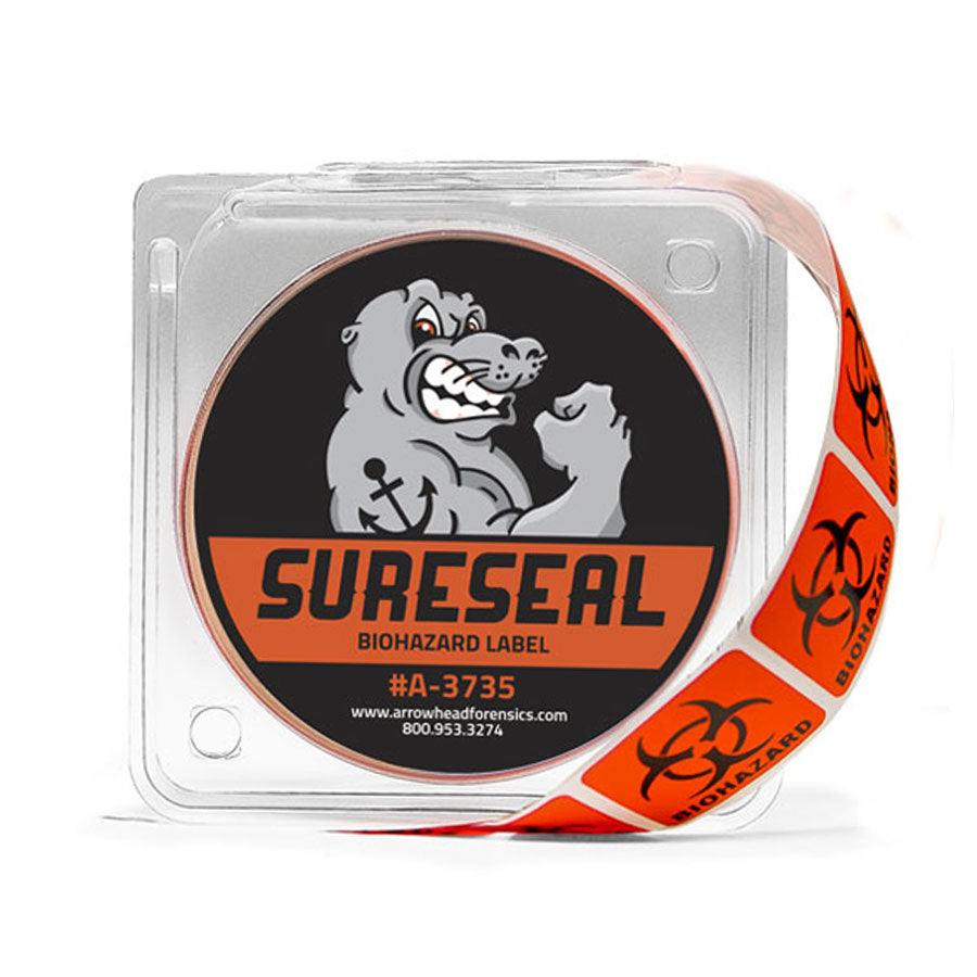 Arrowhead Forensics SureSeal Biohazard Labels on Rolls 1.5" x 1.5" - 250/roll Outdoor Tactical Australia