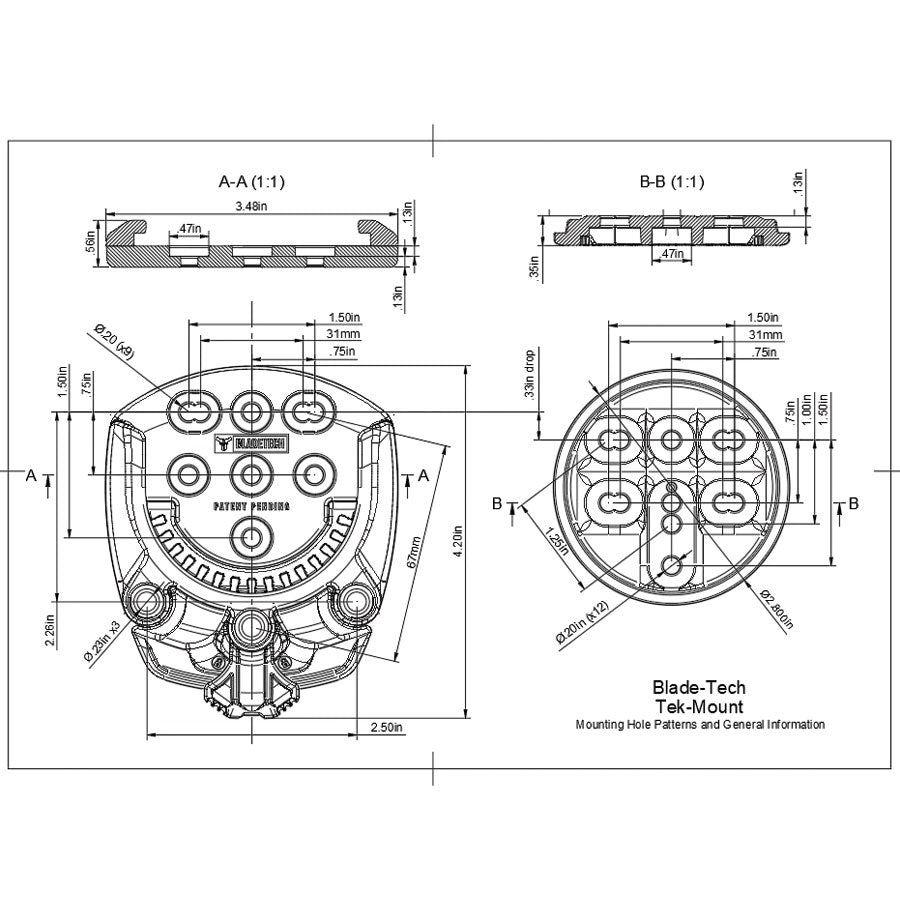 Blade-Tech Tek-Mount (Quick Connect Mounting System) Outdoor Tactical Australia