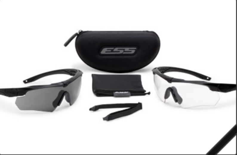 ESS Crossbow 2X Kit Black Frame Clear and Smoke Gray Lens Outdoor Tactical Australia