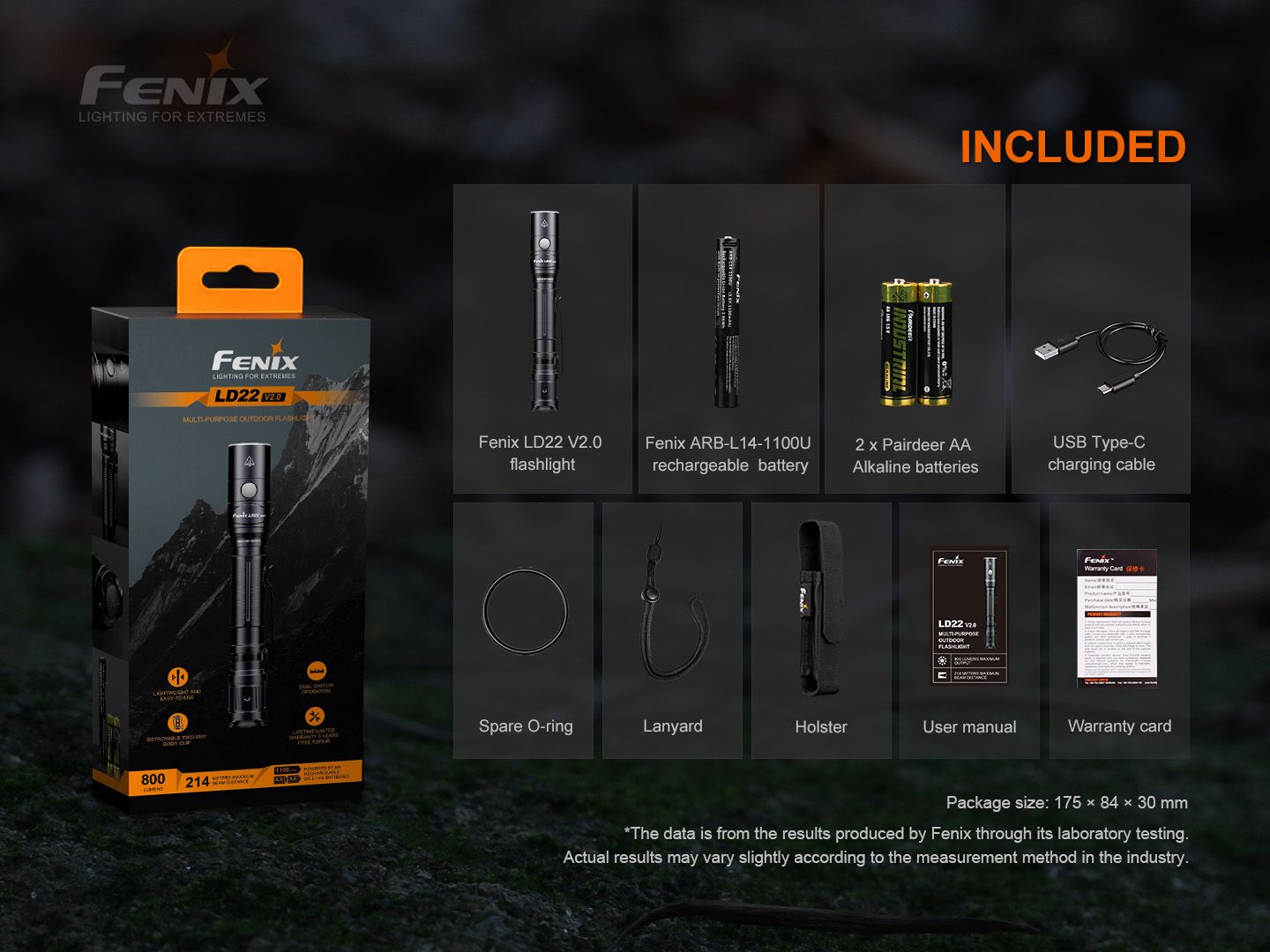 Fenix LD22 V2 Multi Use Flashlight Outdoor Tactical Australia