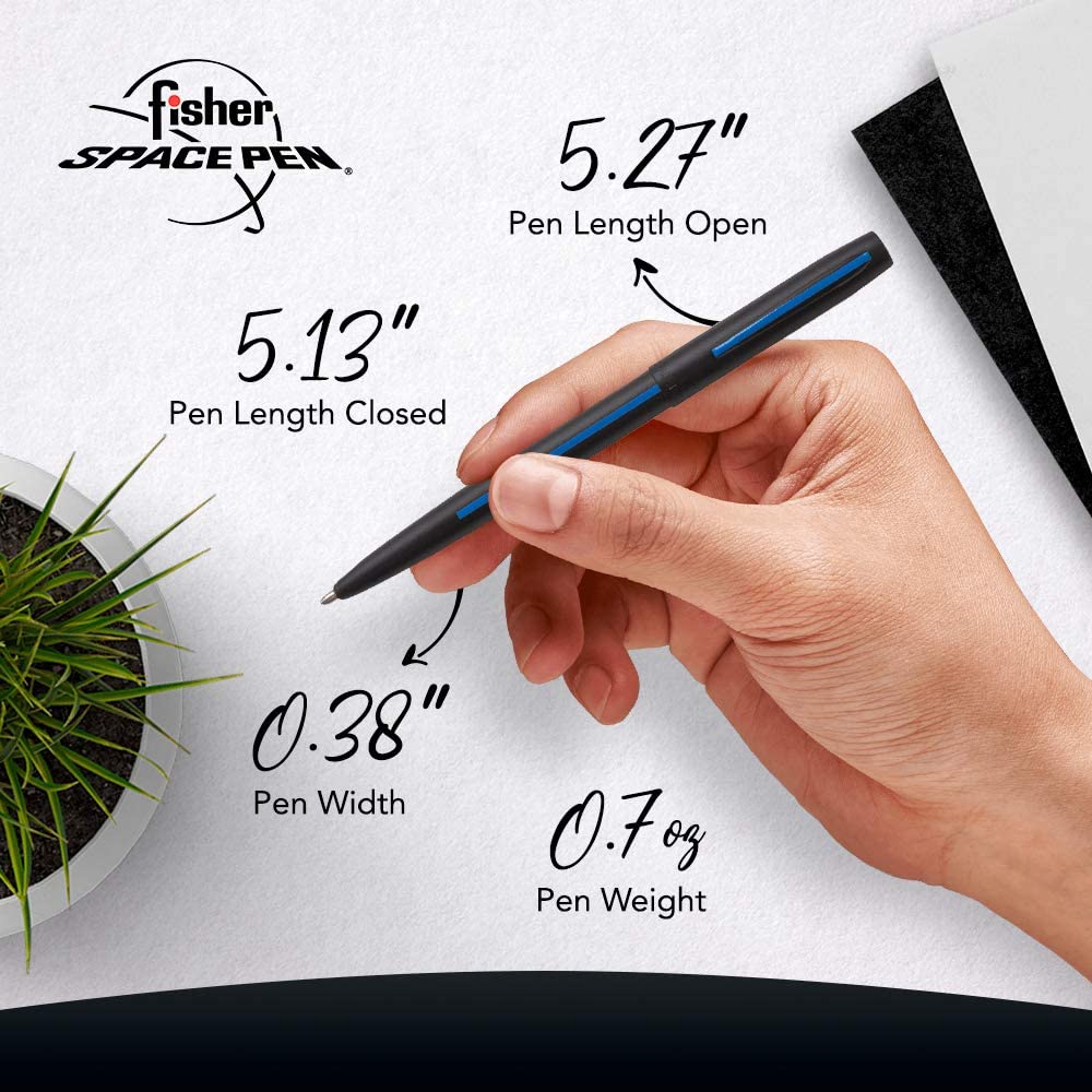 Fisher Space Pen M4BLEBL Non Reflective Matte Black Law Enforcement Cap-O-Matic Space Pen Outdoor Tactical Australia