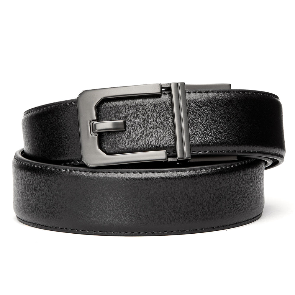 KORE Essentials Leather 1.5" Gun Belt Black with X3 Gunmetal Buckle Outdoor Tactical Australia