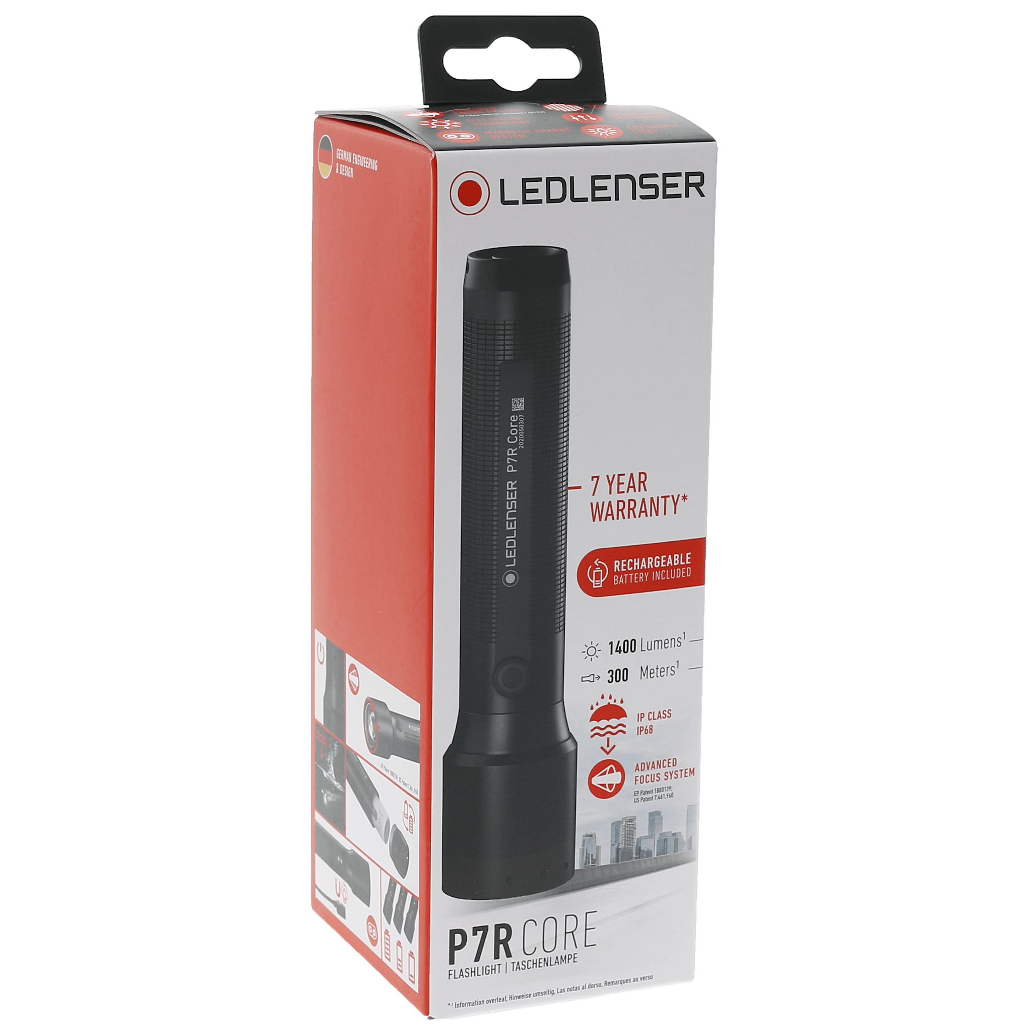 Ledlenser P7R Core 1400 Lumens Rechargeable Flashlight Outdoor Tactical Australia