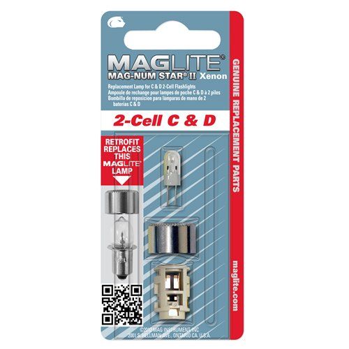Maglite MagNum Star II Xenon Lamp Replacement Bulb 2-Cell C & D Outdoor Tactical Australia