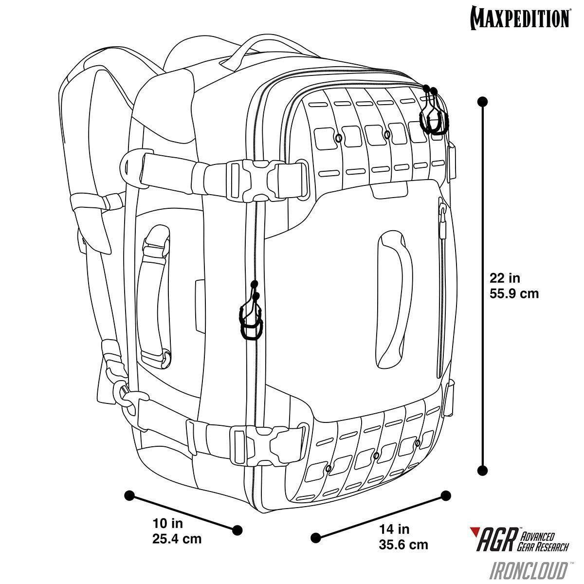 Maxpedition Ironcloud Adventure Travel Bag 48L Outdoor Tactical Australia