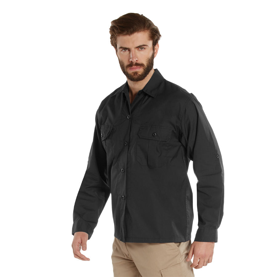 MilSpec Lightweight Tactical Shirt - Black 2XL Outdoor Tactical Australia