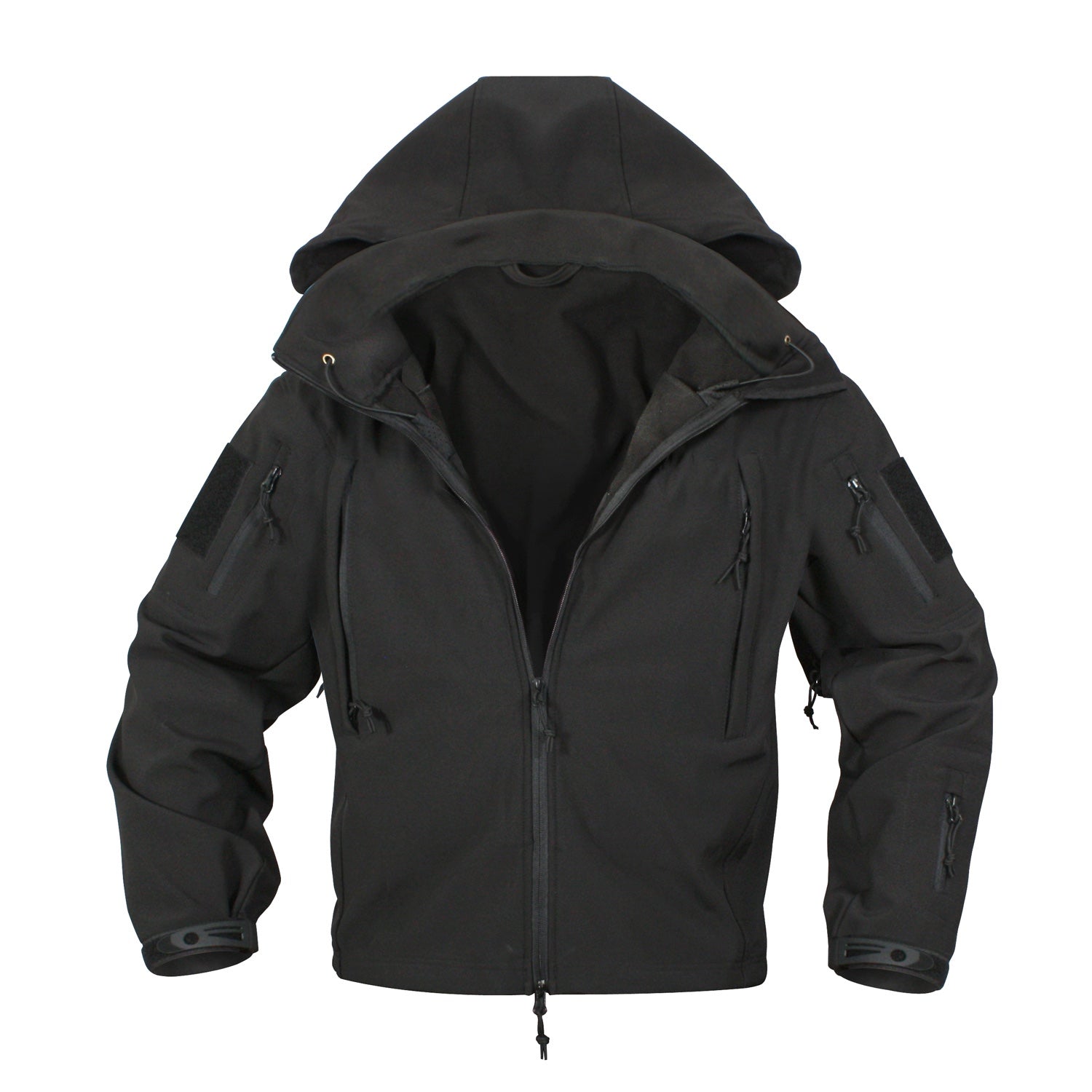 MilSpec Special Ops Tactical Softshell Jacket with Hood Black Outdoor Tactical Australia