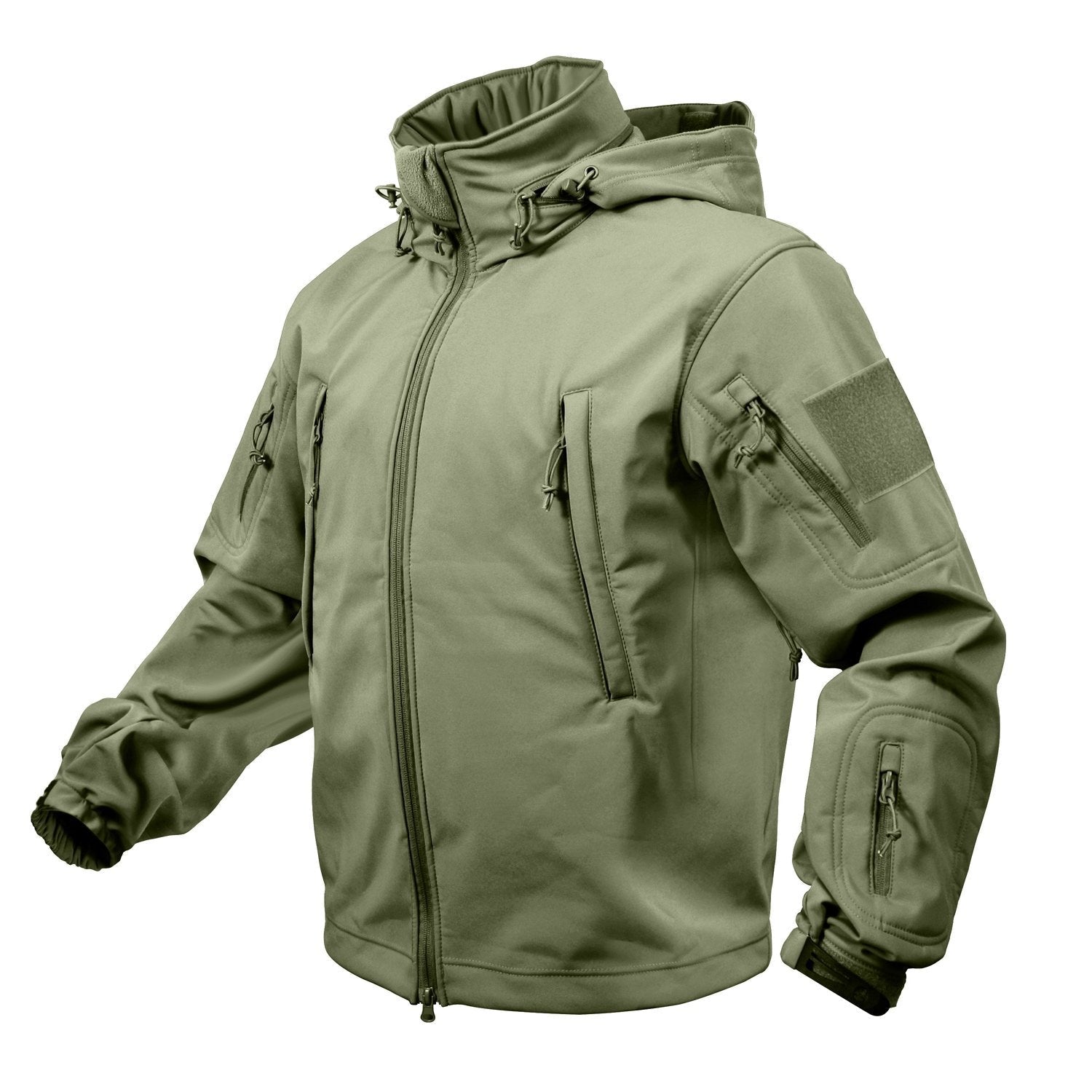 MilSpec Special Ops Tactical Softshell Jacket with Hood Olive Drab Small Outdoor Tactical Australia