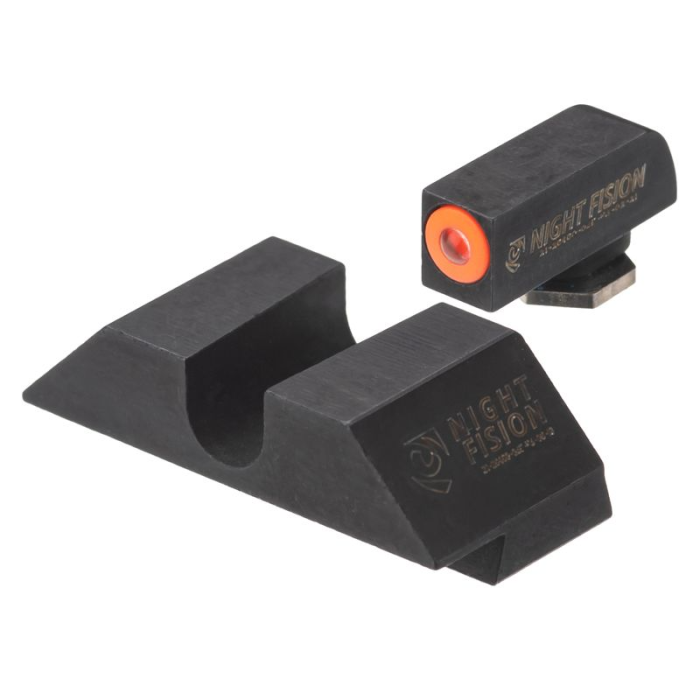Night Fision Night Sight Set for Glock 17/19/34 Orange Front/U Notch Blank Rear Outdoor Tactical Australia