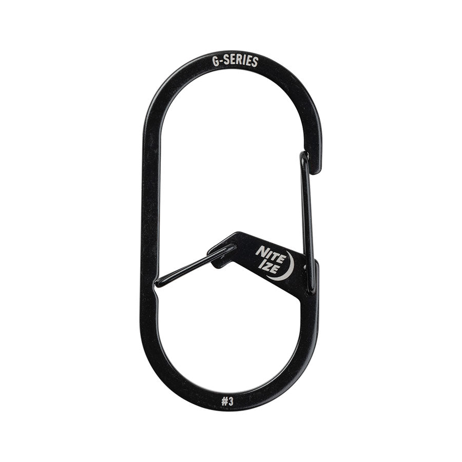 Nite Ize G-Series Dual Chamber Carabiner #3 Black Outdoor Tactical Australia