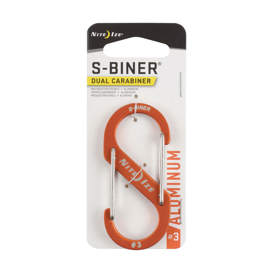 Nite Ize S-Biner Dual Carabiner Aluminium #3 Orange Outdoor Tactical Australia