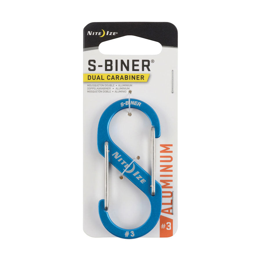 Nite Ize S-Biner Dual Carabiner Aluminium #3 Blue Outdoor Tactical Australia