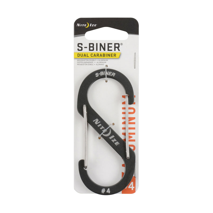Nite Ize S-Biner Dual Carabiner Aluminium #4 Charcoal Outdoor Tactical Australia