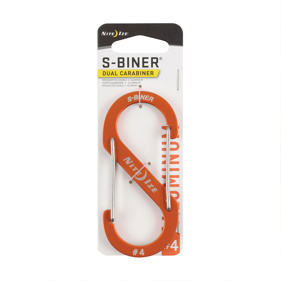 Nite Ize S-Biner Dual Carabiner Aluminium #4 Orange Outdoor Tactical Australia