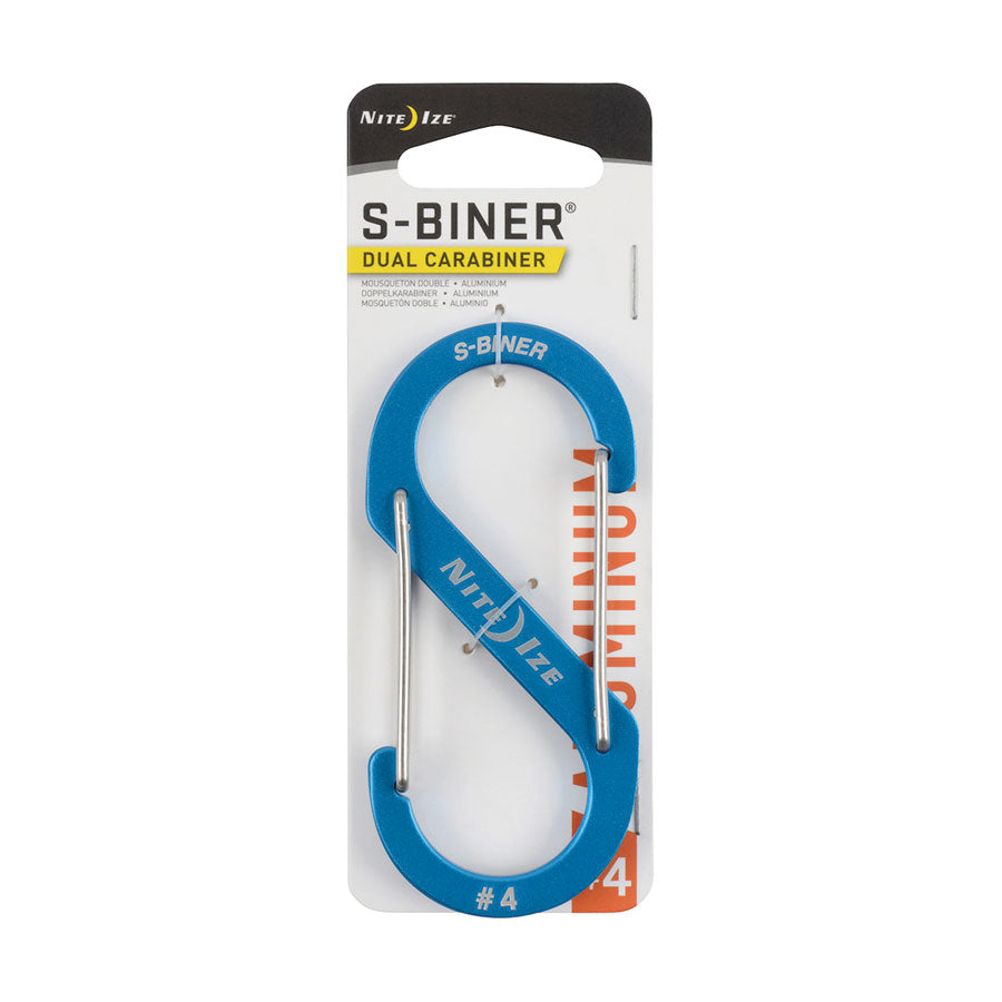 Nite Ize S-Biner Dual Carabiner Aluminium #4 Blue Outdoor Tactical Australia