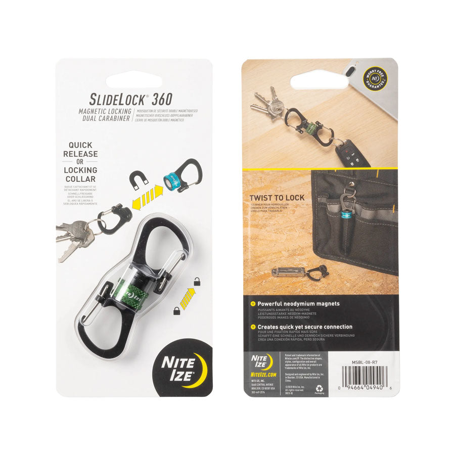 Nite Ize SlideLock 360° Magnetic Locking Carabiner Olive Outdoor Tactical Australia