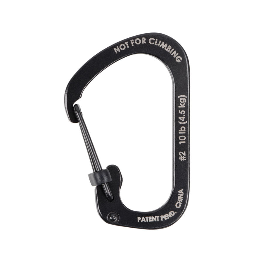Nite Ize SlideLock Carabiner Stainless Steel #2 Black Outdoor Tactical Australia