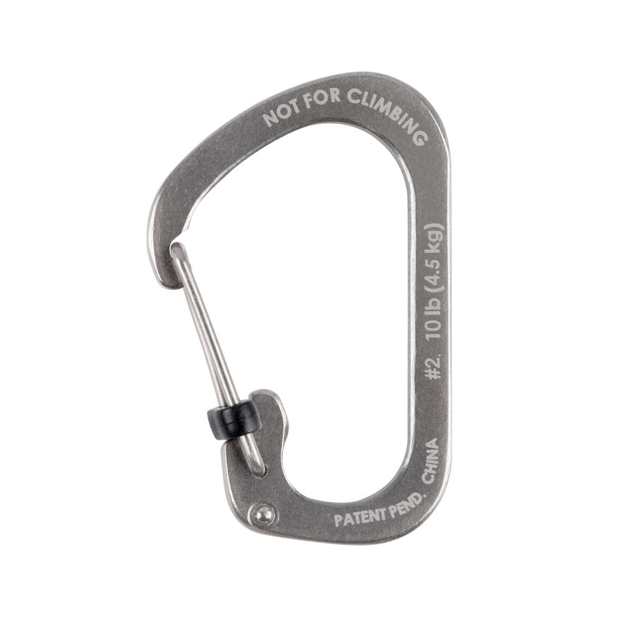 Nite Ize SlideLock Carabiner Stainless Steel #2 Stainless Outdoor Tactical Australia