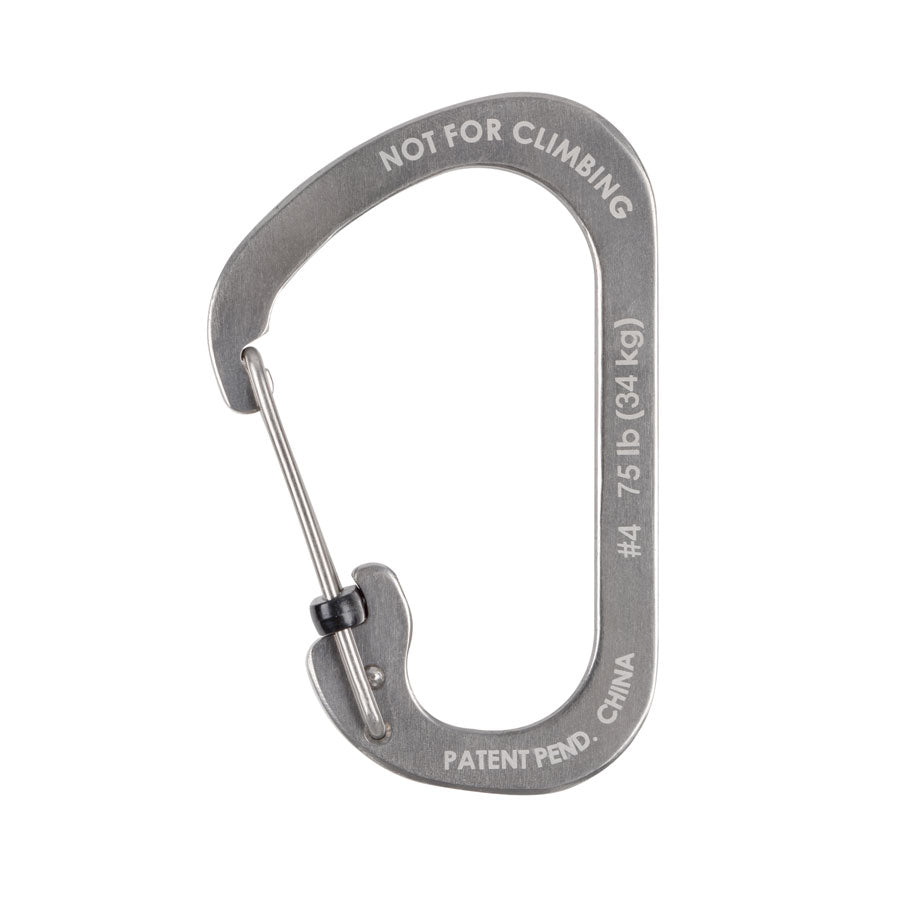 Nite Ize SlideLock Carabiner Stainless Steel #4 Stainless Outdoor Tactical Australia